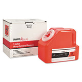 Sharps Retrieval Program Containers, 1.5 Qt, Plastic, Red