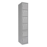 Box Compartments, Triple Stack, 36w X 18d X 72h, Medium Gray