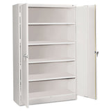 Assembled Jumbo Steel Storage Cabinet, 48w X 18d X 78h, Light Gray