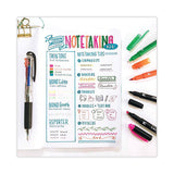 Creative Notetaking Kit, 0.7mm Ballpoint Pen, 0.5mm Hb Pencil, (4) Bullet-chisel Tip Markers,(3) Chisel-fine Tip Highlighters