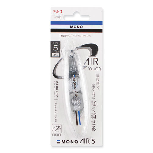 Mono Air Pen-type Correction Tape, Refillable, Clear Applicator, 0.19