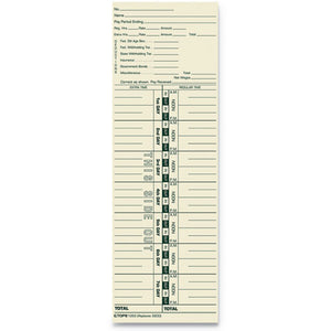 Time Card For Acroprint And Lathem, Weekly, 3 1-2 X 10 1-2, 500-box