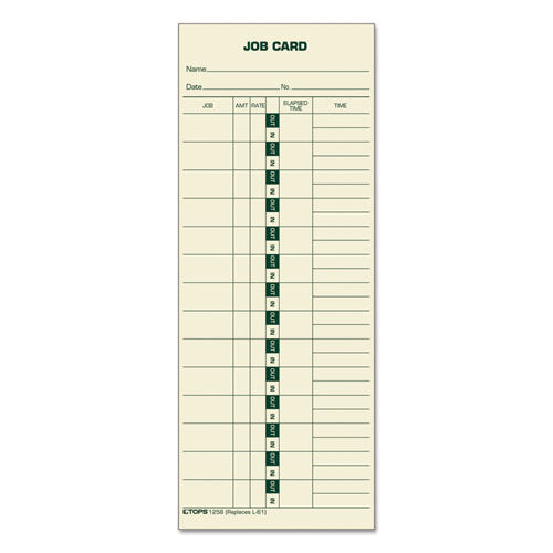 Job Card For Cincinnati-lathem-simplex, 1 Side, 3 1-2 X 9, 500-box