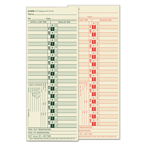 Time Card For Lathem, Bi-weekly, Two-sided, 3 1-2 X 9, 500-box