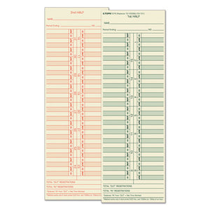 Time Card For Cincinnati-lathem-simplex-acroprint, Semi-monthly, 500-box