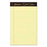 Gold Fibre Quality Writing Pads, Medium-college Rule, 5 X 8, Canary, 50 Sheets, Dozen