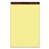 Gold Fibre Writing Pads, Wide-legal Rule, 8.5 X 14, Canary, 50 Sheets, Dozen