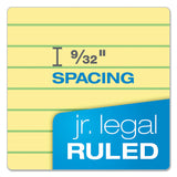 Perforated Writing Pads, Narrow Rule, 5 X 8, Canary, 50 Sheets, Dozen