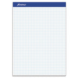 Quad Double Sheet Pad, 4 Sq-in Quadrille Rule, 8.5 X 11.75, White, 100 Sheets