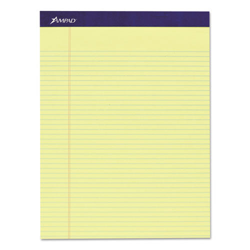 Legal Ruled Pads, Narrow Rule, 8.5 X 11.75, Canary, 50 Sheets, 4-pack
