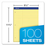 Double Sheet Pads, Pitman Rule, 8.5 X 11.75, Canary, 100 Sheets