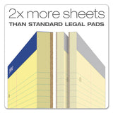 Double Sheet Pads, Narrow Rule, 8.5 X 11.75, Canary, 100 Sheets