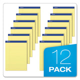 Recycled Writing Pads, Wide-legal Rule, 8.5 X 11.75, Canary, 50 Sheets, Dozen