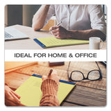 Recycled Writing Pads, Wide-legal Rule, 8.5 X 11.75, Canary, 50 Sheets, Dozen