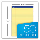 Recycled Writing Pads, Wide-legal Rule, 8.5 X 11.75, Canary, 50 Sheets, Dozen