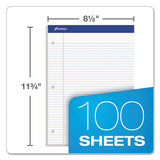 Double Sheet Pads, Narrow Rule, 8.5 X 11.75, White, 100 Sheets