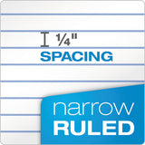 Double Sheet Pads, Narrow Rule, 8.5 X 11.75, White, 100 Sheets