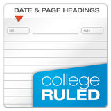 Gold Fibre Personal Notebooks, 1 Subject, Medium-college Rule, Designer Gray Cover, 7 X 5, 100 Sheets