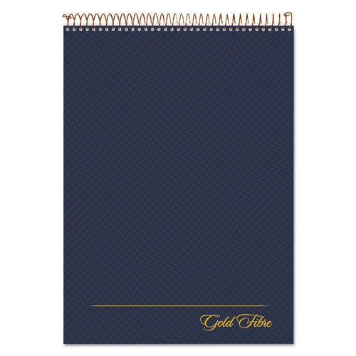 Gold Fibre Wirebound Writing Pad W- Cover, 1 Subject, Project Notes, Navy Cover, 8.5 X 11.75, 70 Sheets