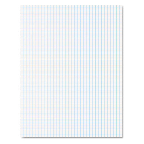 Quadrille Pads, 4 Sq-in Quadrille Rule, 8.5 X 11, White, 50 Sheets