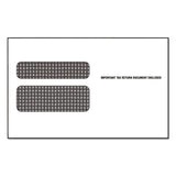 W-2 Laser Double Window Envelope, Commercial Flap, Gummed Closure, 5.63 X 9, White, 24-pack
