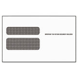 W-2 Laser Double Window Envelope, Commercial Flap, Gummed Closure, 5.63 X 9, White, 50-pack