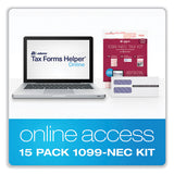 Five-part 1099-nec Online Tax Kit, Five-part Carbonless, 3.66 X 8.5, 15-pack