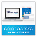 Six-part W-2 Online Tax Kit, Six-part Carbonless, 5.5 X 8, 10-pack