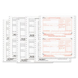 W-2 Tax Forms, 4-part, 5 1-2 X 8 1-2, Inkjet-laser, 50 W-2s And 1 W-3