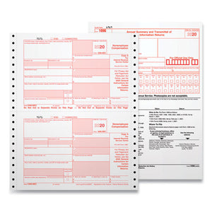 4-part 1099-nec Continuous Tax Forms, 8.5 X 11, 24-pack