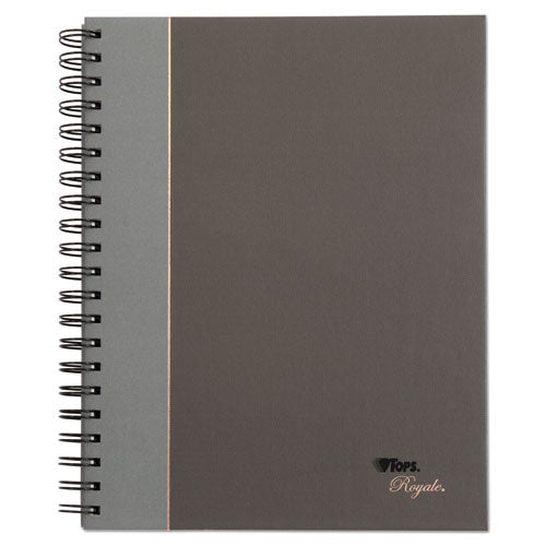 Royale Wirebound Business Notebook, College, Black-gray, 10.5 X 8, 96 Sheets