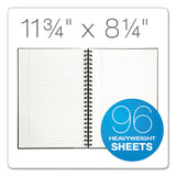 Royale Wirebound Business Notebook, College, Black-gray, 11.75 X 8.25, 96 Sheets