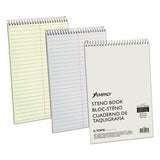 Steno Books, Gregg Rule, Tan Cover, 6 X 9, 70 Green Tint Sheets, 6-pack