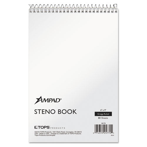 Steno Books, Gregg Rule, 6 X 9, White, 80 Sheets