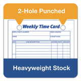 Employee Time Card, Weekly, 4 1-4 X 6 3-4, 100-pack