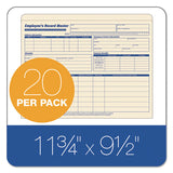 Employee Record Master File Jacket, Straight Tab, Letter Size, Manila, 20-pack