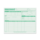 Employee's Record File Folders, Straight Tab, Letter Size, Green, 20-pack