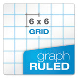 Quadrille Pads, 6 Sq-in Quadrille Rule, 8.5 X 11, White, 50 Sheets