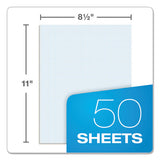 Quadrille Pads, 8 Sq-in Quadrille Rule, 8.5 X 11, White, 50 Sheets