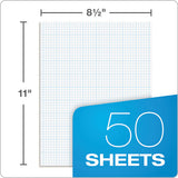 Cross Section Pads, 5 Sq-in Quadrille Rule, 8.5 X 11, White, 50 Sheets