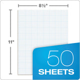 Cross Section Pads, 10 Sq-in Quadrille Rule, 8.5 X 11, White, 50 Sheets