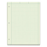 Engineering Computation Pads, 5 Sq-in Quadrille Rule, 8.5 X 11, Green Tint, 200 Sheets