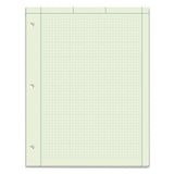 Engineering Computation Pads, 5 Sq-in Quadrille Rule, 8.5 X 11, Green Tint, 100 Sheets