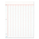 Data Pad W-numbered Column Headings, 11 X 8.5, White, 50 Sheets