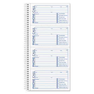 Spiralbound Message Book, 2 3-4 X 5, Two-part Carbonless, 400-book