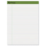 Earthwise By Oxford Recycled Pad, Legal Rule, 8.5 X 11.75, White, 40 Sheets, 4-pack