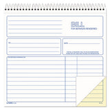 Spiralbound Service Invoices, 8 1-2 X 7-3-4, Two-part Carbonless, 50 Sets-book