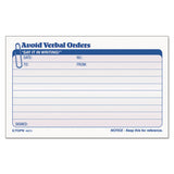 Avoid Verbal Orders Manifold Book, 6 1-4 X 4 1-4, 2-part Carbonless, 50 Sets-bk
