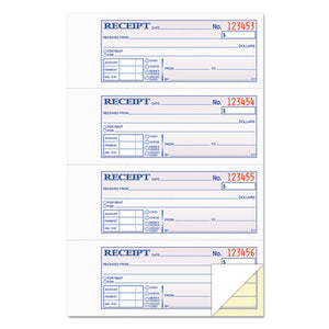 Money And Rent Receipt Books, 2-3-4 X 7 1-8, Two-part Carbonless, 200 Sets-book