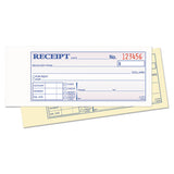 Money-rent Receipt Books, 2-3-4 X 7 1-8, Three-part Carbonless, 100 Sets-book